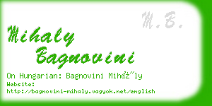 mihaly bagnovini business card